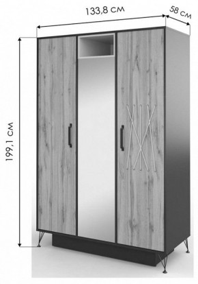 Шкаф платяной Нобира в Ноябрьске - noyabrsk.mebel24.online | фото 3