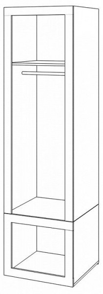 Шкаф платяной Toivo ТОЙ ШК 60/60 Д в Ноябрьске - noyabrsk.mebel24.online | фото 2