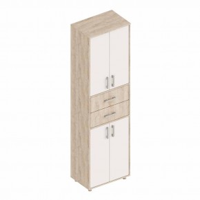 ГРАФ Шкаф с 2 ящиками по центру (перламутр) в Ноябрьске - noyabrsk.mebel24.online | фото