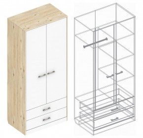 Шкаф "Милана" 2-х створчатый с 2 ящиками в Ноябрьске - noyabrsk.mebel24.online | фото