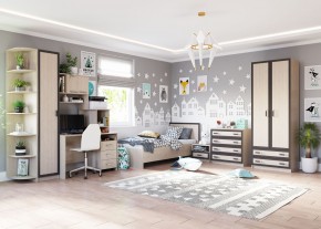 НАОМИ Шкаф 1 створчатый с полками и штангой в Ноябрьске - noyabrsk.mebel24.online | фото 2