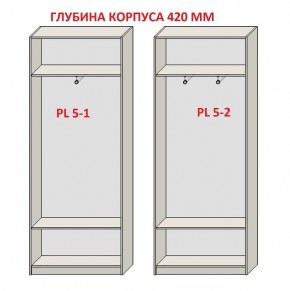 Шкаф распашной серия «ЗЕВС» (PL3/С1/PL2) Серый камень/Небраска натуральный в Ноябрьске - noyabrsk.mebel24.online | фото 8
