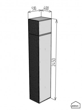 Шкаф с антресолью Linnea MHR-1A-1 2450х400х510 (Белый-М 11.1.1) в Ноябрьске - noyabrsk.mebel24.online | фото 2