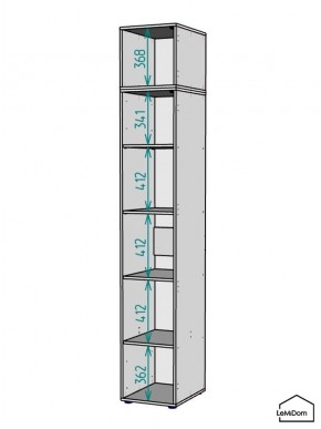 Шкаф с антресолью Linnea MHR-1A-2 2450х400х510 (Белый-М 11.1.1) в Ноябрьске - noyabrsk.mebel24.online | фото 3