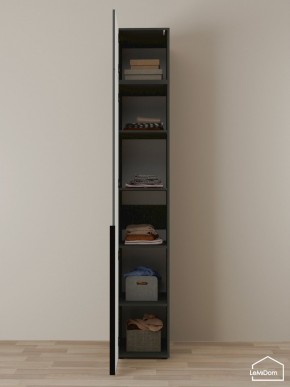 Шкаф с антресолью Linnea MHR-1A-2 2450х400х510 (Графит-М 11.1.25) в Ноябрьске - noyabrsk.mebel24.online | фото 4