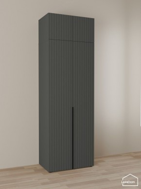 Шкаф с антресолью Linnea MHR-2A-4 2450х800х510 (Графит-М 11.1.25) в Ноябрьске - noyabrsk.mebel24.online | фото 1