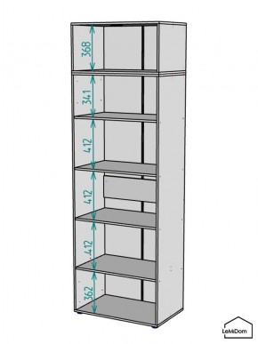 Шкаф с антресолью Linnea MHR-2POA-2 2450х800х510 (Белый-М 11.1.2) в Ноябрьске - noyabrsk.mebel24.online | фото 3