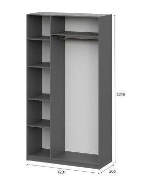Шкаф ШК-5 (1200) Графит серый в Ноябрьске - noyabrsk.mebel24.online | фото 5