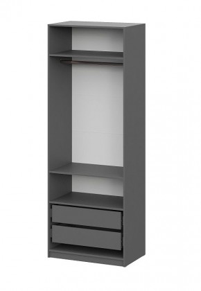 Шкаф ШК-5 + 2 полки + ящики (800) Графит в Ноябрьске - noyabrsk.mebel24.online | фото 4