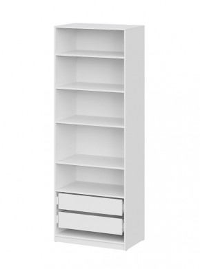 Шкаф ШК-5 + 4 полки + ящики (800) Белый текстурный в Ноябрьске - noyabrsk.mebel24.online | фото