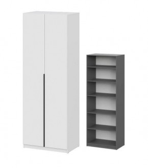 Шкаф ШК-5 + 4 полки (800) Белый текстурный в Ноябрьске - noyabrsk.mebel24.online | фото 2