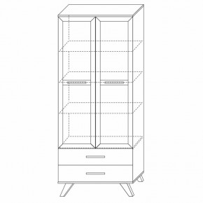 Шкаф-витрина 800 Вега Скандинавия в Ноябрьске - noyabrsk.mebel24.online | фото 6