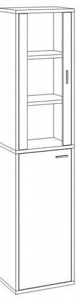 Шкаф-витрина Домино СУ(ш1в2)+1ФГ+1ФС в Ноябрьске - noyabrsk.mebel24.online | фото 3