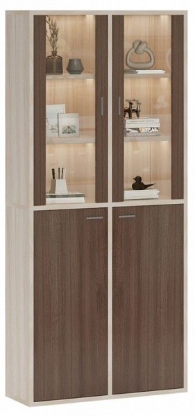 Шкаф-витрина Домино СУ(ш2в2)+2ФС+2ФГ в Ноябрьске - noyabrsk.mebel24.online | фото 2