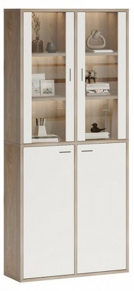 Шкаф-витрина Домино СУ(ш2в2)+2ФС+2ФГ в Ноябрьске - noyabrsk.mebel24.online | фото 2