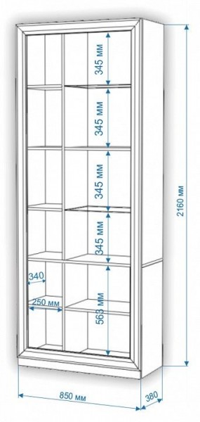 Шкаф-витрина Нобиле ШВтВ-ФСД-БЯН в Ноябрьске - noyabrsk.mebel24.online | фото 3