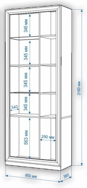 Шкаф-витрина Нобиле ШВтВ-ФСД-БЯН в Ноябрьске - noyabrsk.mebel24.online | фото 3