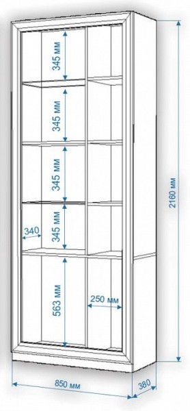 Шкаф-витрина Нобиле ШВтВ-ФСД-ФГК в Ноябрьске - noyabrsk.mebel24.online | фото 3