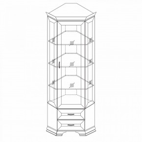 Шкаф-витрина угловой Сиена в Ноябрьске - noyabrsk.mebel24.online | фото 2