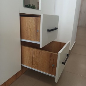 Спальный гарнитур Евро (модульный) Крафт/Белый в Ноябрьске - noyabrsk.mebel24.online | фото 29