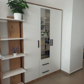 Спальный гарнитур Евро (модульный) Крафт/Белый в Ноябрьске - noyabrsk.mebel24.online | фото 33