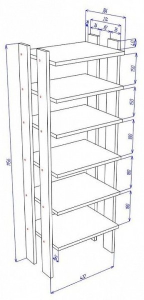 Стеллаж для обуви Cross СТЕЛ1 в Ноябрьске - noyabrsk.mebel24.online | фото 3