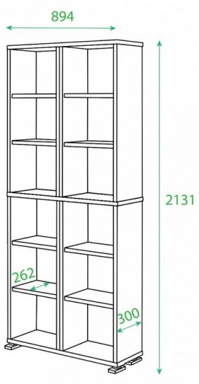 Стеллаж Домино ПУ-30-1 в Ноябрьске - noyabrsk.mebel24.online | фото 2