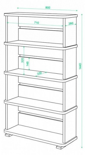 Стеллаж Домино СБ-25/4 в Ноябрьске - noyabrsk.mebel24.online | фото 3