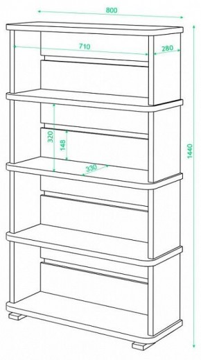Стеллаж Домино СБ-25/4 в Ноябрьске - noyabrsk.mebel24.online | фото 2