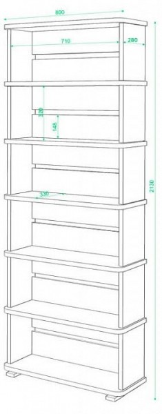Стеллаж Домино СБ-25/6 в Ноябрьске - noyabrsk.mebel24.online | фото 2