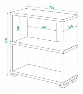 Стеллаж книжный Домино нельсон СБ-10_2 в Ноябрьске - noyabrsk.mebel24.online | фото 4