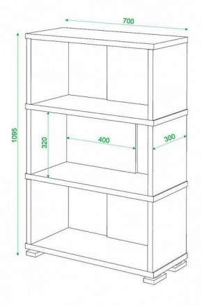 Стеллаж книжный Домино нельсон СБ-10_3 в Ноябрьске - noyabrsk.mebel24.online | фото 3