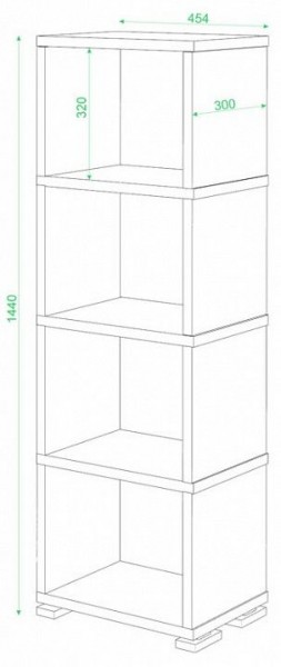 Стеллаж-колонка Домино СБ-15/4 в Ноябрьске - noyabrsk.mebel24.online | фото 3