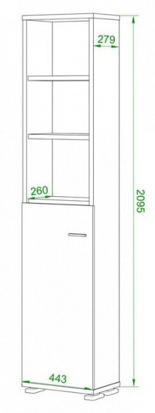 Стеллаж комбинированный Домино нельсон ПУ-20-2 в Ноябрьске - noyabrsk.mebel24.online | фото