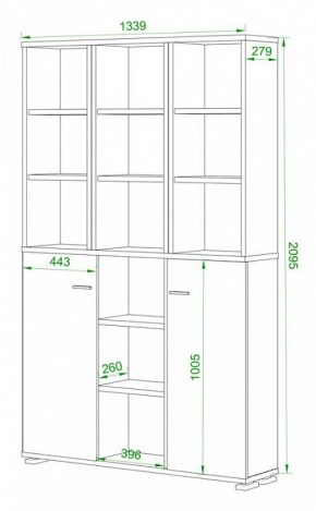 Стеллаж комбинированный Домино нельсон ПУ-40-6 в Ноябрьске - noyabrsk.mebel24.online | фото 2