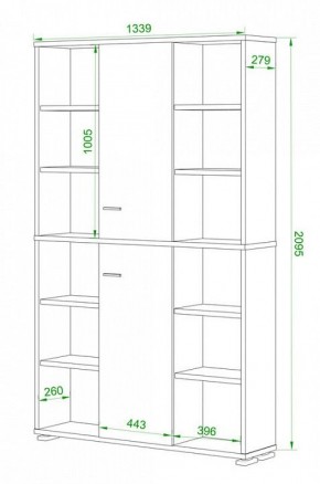 Стеллаж комбинированный Домино ПУ-40-2 в Ноябрьске - noyabrsk.mebel24.online | фото 2