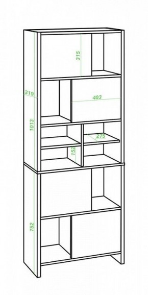Стеллаж комбинированный Нельсон Lite СТЛ-ЗВХ НБЕ в Ноябрьске - noyabrsk.mebel24.online | фото 2