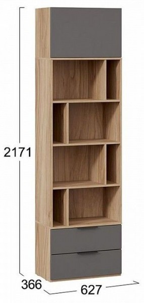 Стеллаж комбинированный Порто Исп. 2 ТД-393.07.20 в Ноябрьске - noyabrsk.mebel24.online | фото 5