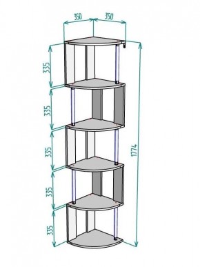 Стеллаж Maria S113-MA (Леда) в Ноябрьске - noyabrsk.mebel24.online | фото 2