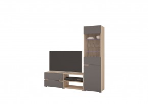 Стенка АНТАЛИЯ 1 (Сонома/Графит софт) в Ноябрьске - noyabrsk.mebel24.online | фото