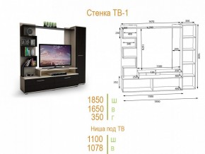 Стенка для гостиной ТВ-1 в Ноябрьске - noyabrsk.mebel24.online | фото 2