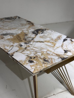 Стол ACERRA NEW 160 GLOSS GRAND JADE SOLID CERAMIC/ каркас цвета шампань, ®DISAUR в Ноябрьске - noyabrsk.mebel24.online | фото 5