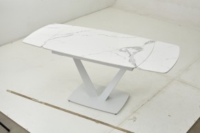 Стол ALATRI 120 GLOSS STATUARIO WHITE SOLID CERAMIC / WHITE, ®DISAUR в Ноябрьске - noyabrsk.mebel24.online | фото 2