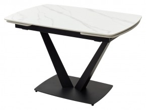 Стол ALATRI 120 MATT WHITE MARBLE SOLID CERAMIC / BLACK, ®DISAUR в Ноябрьске - noyabrsk.mebel24.online | фото 2