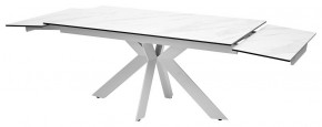 Стол BELLUNO 160 MARBLES KL-99 Белый мрамор матовый, итальянская керамика/ белый каркас, ®DISAUR в Ноябрьске - noyabrsk.mebel24.online | фото 7