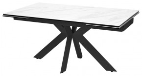 Стол BELLUNO 160 MARBLES KL-99 Белый мрамор матовый, итальянская керамика/ черный каркас, ®DISAUR в Ноябрьске - noyabrsk.mebel24.online | фото 1