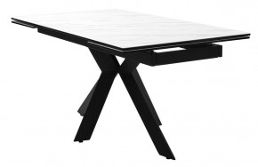 Стол BELLUNO 160 MARBLES KL-99 Белый мрамор матовый, итальянская керамика/ черный каркас, ®DISAUR в Ноябрьске - noyabrsk.mebel24.online | фото 2