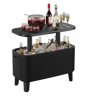 Стол Беви Бар (Bevy Bar Large Cool Bar), графит в Ноябрьске - noyabrsk.mebel24.online | фото 3