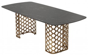Стол CHIAVARI 220 KL-116 Черный мрамор матовый, итальянская керамика / бронзовый, ®DISAUR в Ноябрьске - noyabrsk.mebel24.online | фото 7