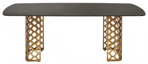 Стол CHIAVARI 220 KL-116 Черный мрамор матовый, итальянская керамика / бронзовый, ®DISAUR в Ноябрьске - noyabrsk.mebel24.online | фото 8